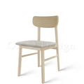 北歐極簡 設計款 小清新風格 餐椅 實木 餐廳椅 日式 艾絲 餐椅 洗白色/米