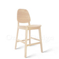 北歐 簡約 風格 酒吧 家具 咖啡廳 夏爾 實木 靠背 中島 吧台椅 洗白色 -60 H