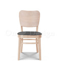 北歐極簡 設計款 餐椅 實木 餐廳椅 日式 夏爾 餐椅 洗白木色-灰黑