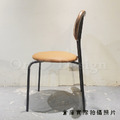 北歐 咖啡廳 座椅 復古風 實木靠背 安寶 藤面 皮革餐椅 -棕皮_5