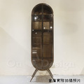 Vintage LOFT 法式 工業風 復古 鐵件 古銅色 金拱門 玻璃 收納 展示櫃_2