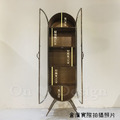 Vintage LOFT 法式 工業風 復古 鐵件 古銅色 金拱門 玻璃 收納 展示櫃_3
