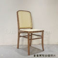 北歐實木 扶手 餐椅 餐廳椅 藤編椅靠背 藤 麥德 餐椅-胡桃色_5