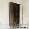 Vintage LOFT 法式 工業風 復古 鐵件 古銅色 金曼 玻璃 收納 展示 高櫃_4