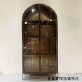 Vintage LOFT 法式 工業風 復古 鐵件 古銅色 金拱門 玻璃 收納 高 展示櫃_2