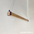 Loft 北歐風 實木 餐廳 三色變光 雙城 LED 直尺 吊燈-100CM_3