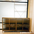 Vintage LOFT 法式 工業風 復古 鐵件 展示櫃 長虹玻璃 斯萊特 櫥櫃 矮櫃 收納櫃 古銅金_2