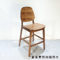 北歐 簡約 風格 酒吧 家具 咖啡廳 夏爾 實木 靠背 中島 吧台椅 胡桃色 -60 H_5