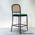 復古 工業風 鐵 酒吧 吧椅 仿藤 麥德 中島 吧台椅 兩種高度 綠皮 -座高 65 & 73CM_8