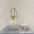 丹麥設計 北歐 極簡 設計師的燈款 黃銅 復古玻璃 鎖釦 糖果罐 吊燈 -透明_8