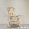 北歐 設計款 小清新風格 無扶手餐椅 餐廳椅 104 圓背溫莎椅 實木 洗白木色_7