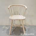 北歐 設計款 小清新風格 無扶手餐椅 餐廳椅 104 圓背溫莎椅 實木 洗白木色_4