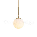 丹麥設計 北歐 極簡 設計師的燈款 金屬 鍍金 鐵 奶白 銅泡泡 吊燈-20CM