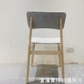 北歐極簡 設計款 小清新風格 無扶手餐椅 餐廳椅 方背 洗白木色 餐椅-灰色麻布_8