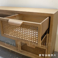 北歐 極簡 客廳 日式風格家具 藤面 長虹玻璃 長藤 收納 餐邊櫃 -120 CM_8