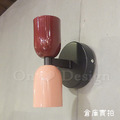 丹麥設計 北歐 走道燈 金屬 莫蘭迪 雙色繆斯 壁燈 -粉/紅_6