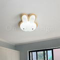 北歐 兒童房 房間 多彩超薄 兔兔 調光 變光 LED 吸頂燈 (附遙控) -原木色_2