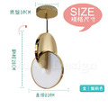 Loft 北歐 設計師的燈款 餐廳燈 走道燈 LED 光行環 吊燈 金色_4
