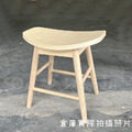 北歐 風格 LOFT 風格家具 餐廳桌 板凳 實木 微笑洗白木 矮凳_4