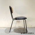 特價- 北歐 咖啡廳 座椅 復古風 安寶 藤編 餐椅 B款-黑皮_6