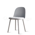 北歐 簡約 咖啡廳椅 餐椅 餐廳椅 芽間 塑料 絨布軟墊椅-灰
