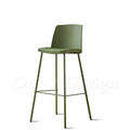 北歐風 小清新 輕工業風 多彩 普普風格 千層 軟墊 靠背 吧檯椅 綠色-76H