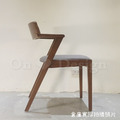 北歐 經典 餐廳 芬蘭極簡風 實木 日式 多羅 餐椅 胡桃色 /深灰布_6