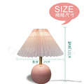丹麥設計 復古 鄉村風 設計師的燈款 台燈 圓球 百褶傘 陶瓷 桌燈-粉色_8