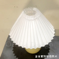 丹麥設計 復古 鄉村風 設計師的燈款 台燈 圓球 百褶傘 陶瓷 桌燈-芥末黃色_4