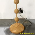 丹麥設計 復古 鄉村風 設計師的燈款 復古 珠鍊 木 百摺傘 燈罩 落地燈 -原木色_6