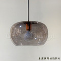復古酒吧 玻璃 美式 風格 餐廳聽 復古 玻璃燈罩 蘿浮 玻璃 吊燈-煙燻_3