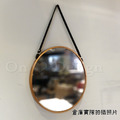 北歐 極簡 輕工業風 LOFT 浴室鏡 化妝鏡 玄關鏡 玫瑰金框 圓形 掛鏡-55CM_4