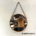北歐 極簡 輕工業風 LOFT 浴室鏡 化妝鏡 玄關鏡 玫瑰金框 圓形 掛鏡-55CM_3