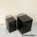 北歐 極簡 原木 方形 走廊凳 兩件式 矮凳 木墩 展示架 -黑色_3