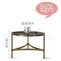 Vintage 法式 簡約 咖啡桌 仿舊玻璃鏡面 內核 三角茶几 邊几-60CM_7