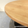 簡約 北歐 風格 設計師款 咖啡桌 實木 堡壘 圓形茶几 原木色-80CM_6