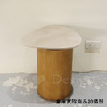 美式 奢華風 大理石 客廳 咖啡桌 餐邊桌 圓弧 三角蘑菇 石 邊几 茶几-41CM_5