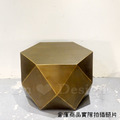Vintage 法式 工業風 復古 簡約 咖啡桌 仿舊色 古銅 六角 鑽石茶几 -60CM_5
