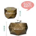 Vintage 法式 工業風 復古 簡約 咖啡桌 仿舊色 古銅 六角 鑽石茶几 -60CM_10