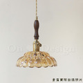 Loft 復古酒吧 工業 手工 吹製玻璃 復古玻璃 胡桃木柄 雪坊 玻璃吊燈_5