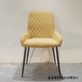 LOFT 復古 工業風 鐵 酒吧 咖啡廳 餐廳 菱格紋 派克 餐椅-黃色布料_7
