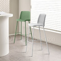 北歐風 小清新 輕工業風 多彩 普普風格 千層 軟墊 靠背 吧檯椅 白色-76H_1