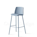 北歐風 小清新 輕工業風 多彩 普普風格 千層 軟墊 靠背 吧檯椅 藍色-76H