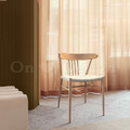 北歐極簡 設計款 扶手餐椅 餐廳椅 104 圓背藤面溫莎椅  - 原木色_2
