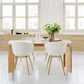 法式 極簡 餐廳桌 書桌 耐高溫 北歐 實木桌腳 瑪莉 岩板 餐桌-140CM_1