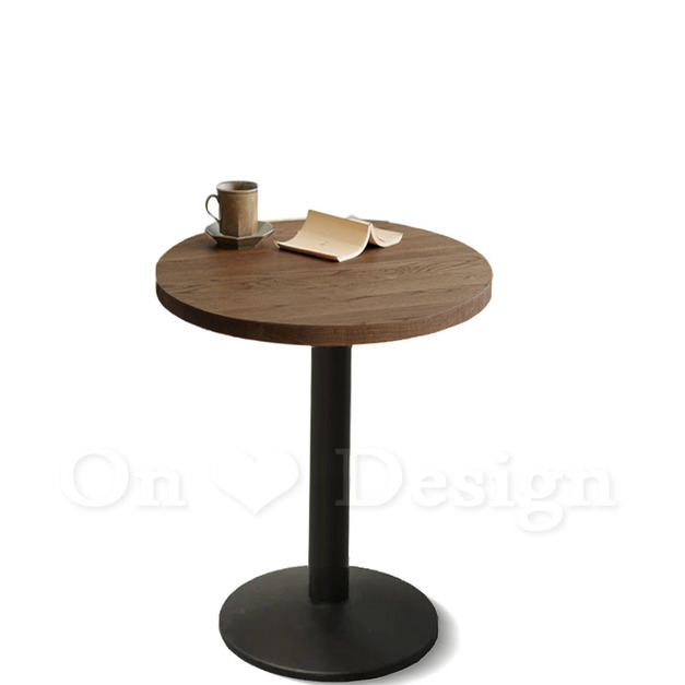 北歐 咖啡桌 三種尺寸 餐桌 貼皮 MOKA  圓形 胡桃木色 圓桌 -60 CM
