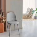 北歐 簡約 咖啡廳椅 餐椅 餐廳椅 芽間 塑料 皮革 軟墊椅-灰_1