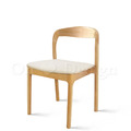 經典 餐廳 芬蘭極簡風 可堆疊 埃斯特 實木 餐椅 -原木/米色皮