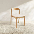 經典 餐廳 芬蘭極簡風 可堆疊 埃斯特 實木 餐椅 -原木/米色皮_2