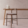 北歐 經典 餐廳 芬蘭極簡風 埃斯特 實木 吧檯椅 -胡桃木/淺咖皮_1